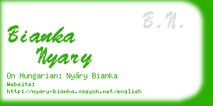 bianka nyary business card