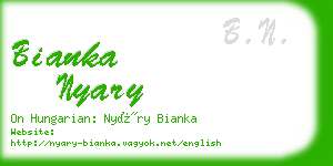 bianka nyary business card